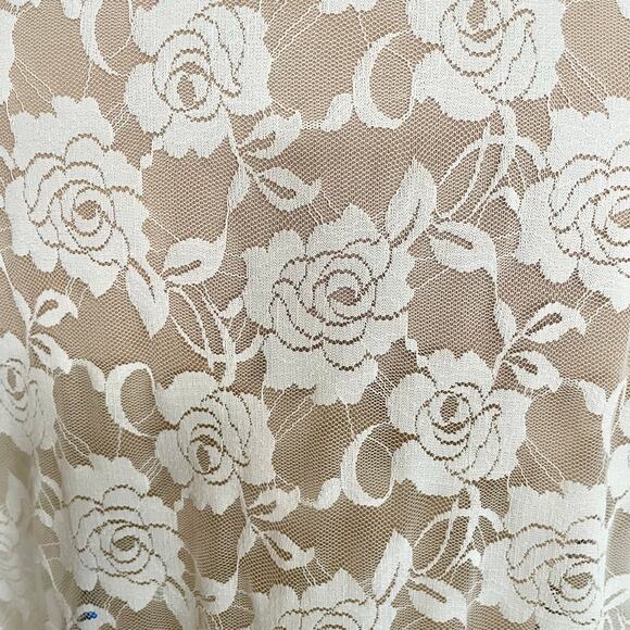 Glamour Sheer Lace Ruffled Short Sleeve Shrug Sz XL Fairy Boho Cottage Romantic - Picture 5 of 8